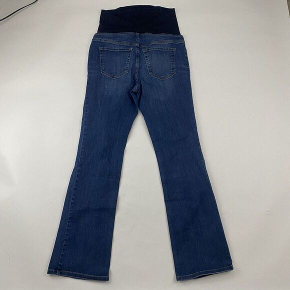 Ingrid & Isabel Maternity Skinny Bootcut Denim Blue Jeans Sz 8 Cotton Stretch - Picture 9 of 10